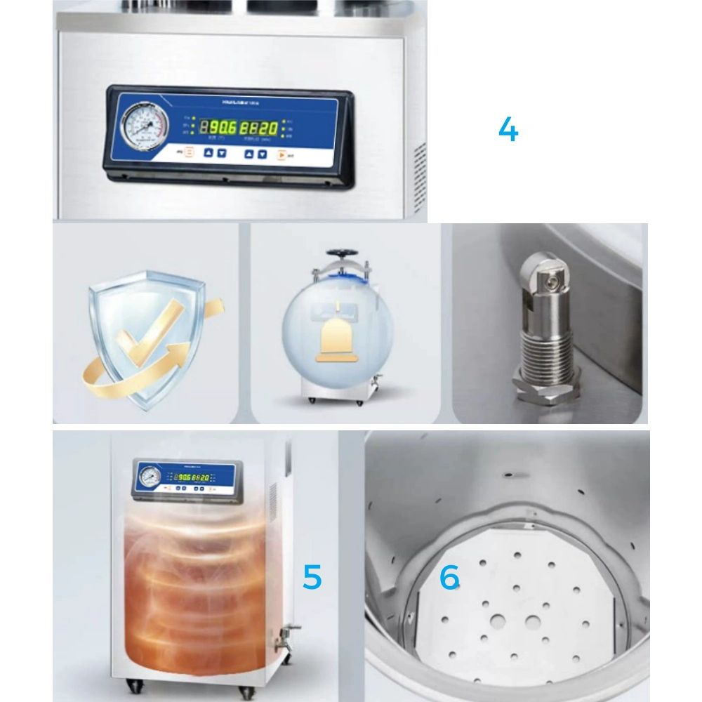 laboratory vertical autoclave-Model size description